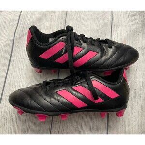 Pink Adidas Girl Soccer Cleats Shoes, Size Youth 1.5